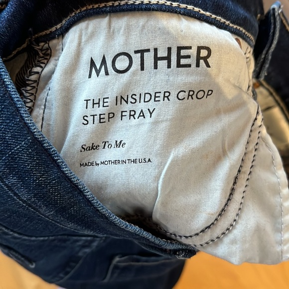 MOTHER denim The Insider Crop Step Fray in Sake To Me size 24 - Picture 5 of 7